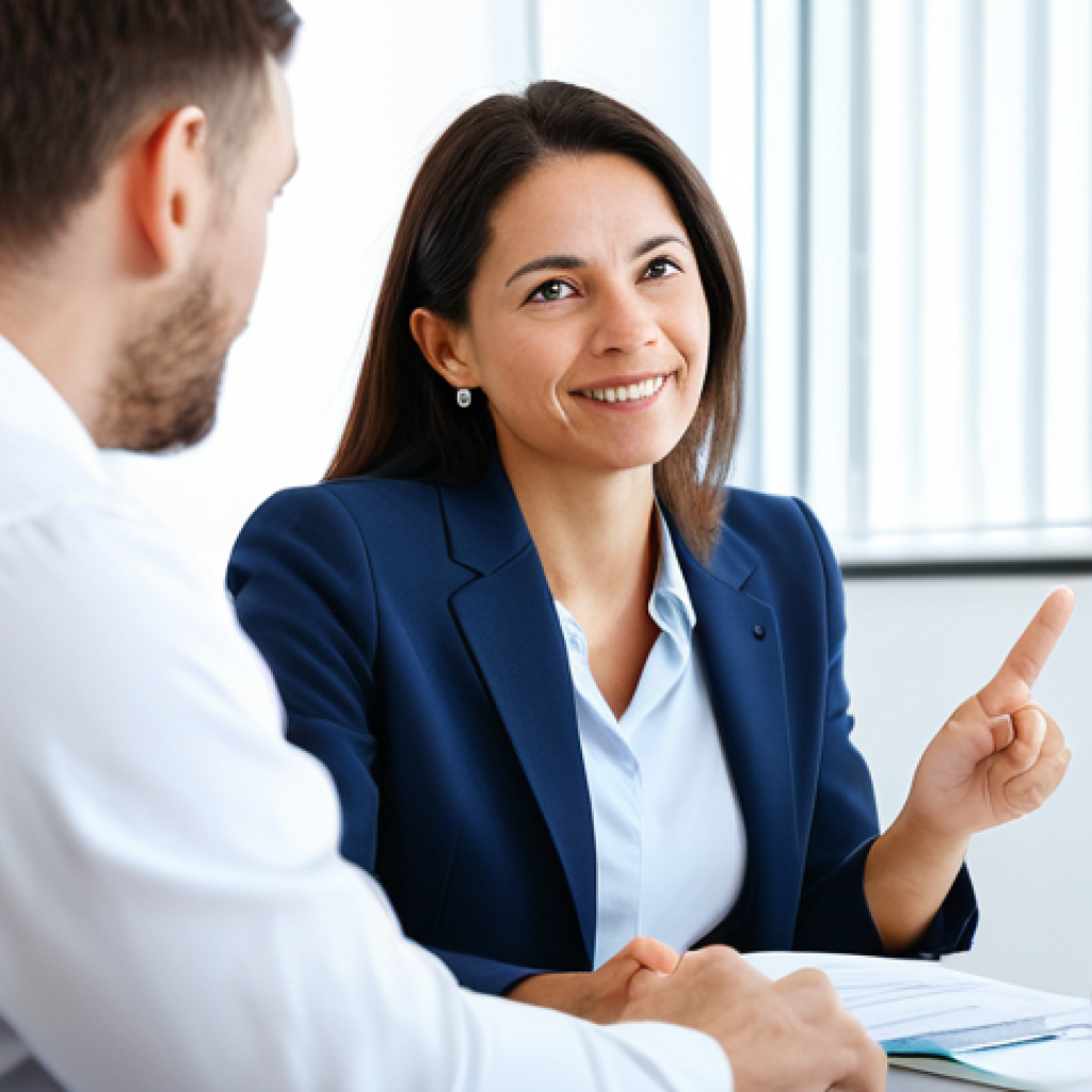 A Health Coach in Action**

A dedicated female health coach, fully clothed in professional attire, conducting a one-on-one consultation with a client in a bright, modern office. The coach is actively listening and gesturing supportively. The client appears engaged and positive. Safe for work, appropriate content, family-friendly, professional setting, perfect anatomy, natural proportions, well-formed hands, proper finger count, modest clothing. Focus on creating a genuine and encouraging atmosphere.

**
