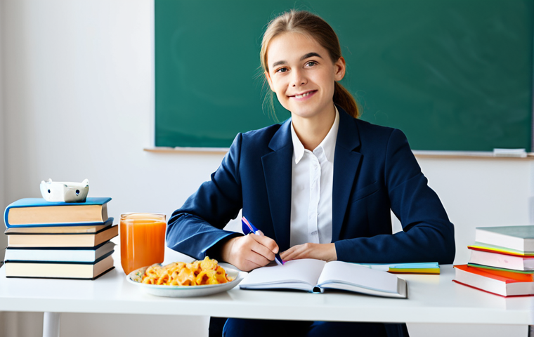 **

"A dedicated student, fully clothed in comfortable study clothes, sitting at a bright desk surrounded by textbooks, notebooks, and healthy snacks, safe for work, appropriate content, studying diligently for health coach certification, perfect anatomy, correct proportions, natural pose, professional, well-lit scene, family-friendly, high quality."

**