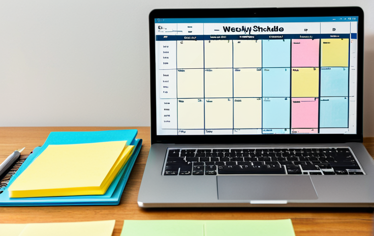 Study Schedule**

"A well-organized weekly study schedule planner on a desk, with colorful sticky notes highlighting key topics and exam dates, a laptop displaying a study guide, fully clothed, appropriate content, safe for work, professional, focus on organization and time management, natural lighting, realistic rendering, high-resolution."

**